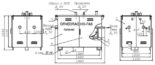 Газорегуляторный пункт шкафной с газовым обогревом ГСГО Газорегуляторный пункт шкафной с газовым обогревом ГСГО